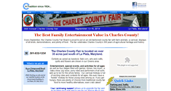 Desktop Screenshot of charlescountyfair.com