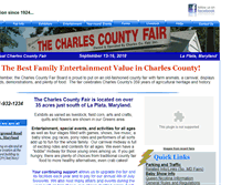 Tablet Screenshot of charlescountyfair.com